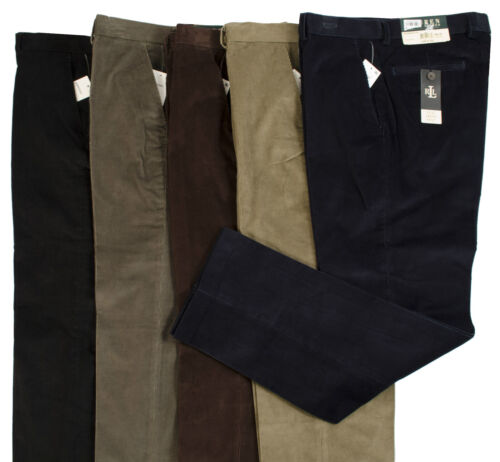 PANTALONI DA UOMO RALPH LAUREN IN VELLUTO A COSTE VERDE OLIVA BLU NAVY POLO NERO MULTISIZE - Foto 1 di 8