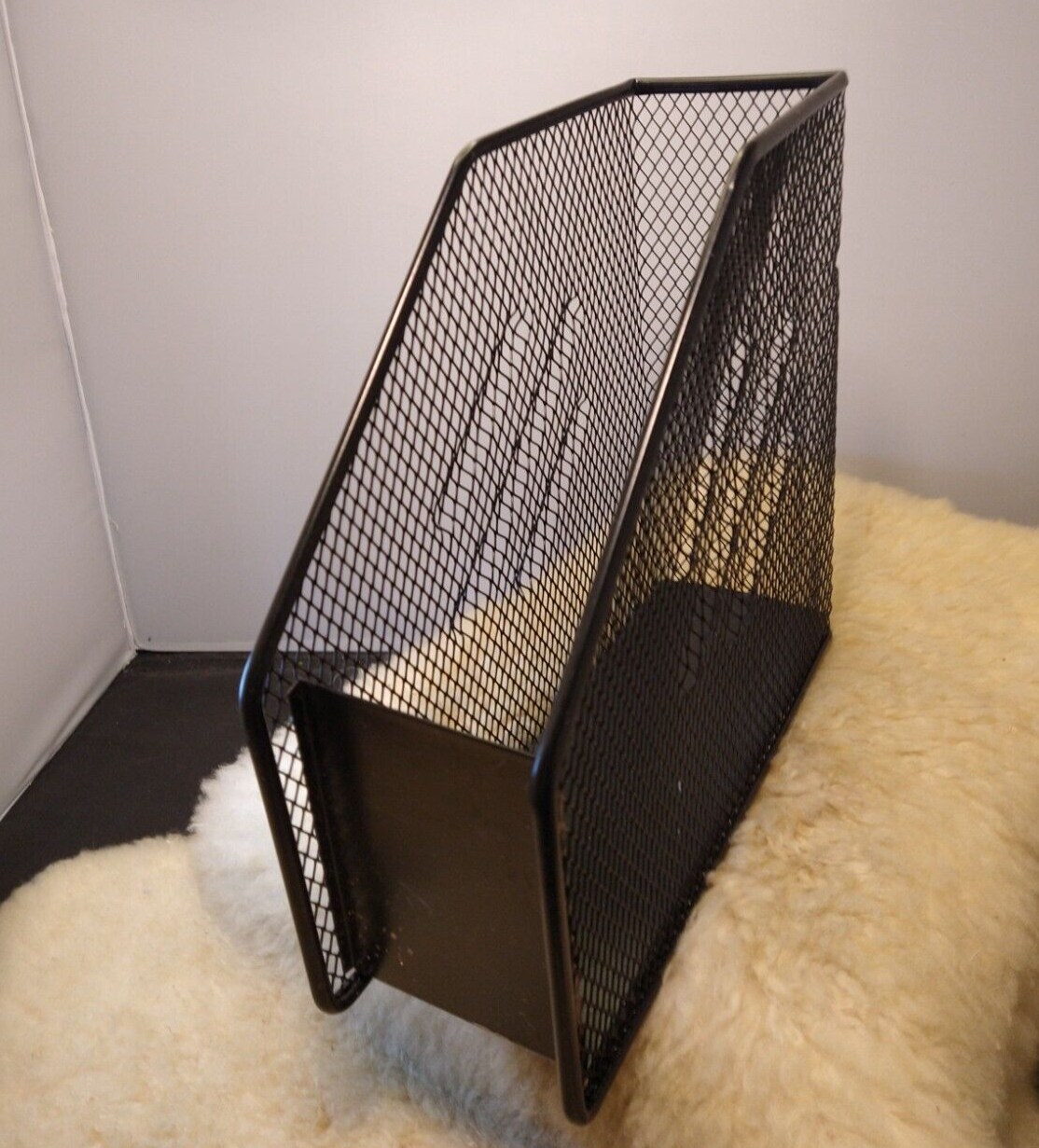 STANDING MAGAZINE HOLDER FILES DOCUMENTS RACK ORIGANZIER BLACK SET OF 2-image