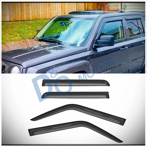 Smoke Tint Sun/Rain Guard Window Visors fit 0717 Jeep Patriot Vent