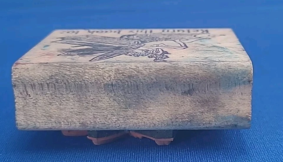 Sello RARO Francisco Vintage "Devolver este libro a" sello de goma BO 526-J Foto 4 de 4