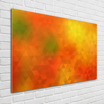 Glas-Bild Wandbilder Druck auf Glas 100x70 Deko Kunst Dreiecke