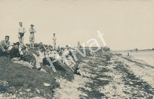 Photo WW I Soldiers Baden In Mento Half Nude By Copenhagen Denmark