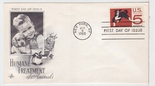 TurtlesTradingPost-&nbsp;ASPCA #1307 - 1966 FDC Artcraft Cachet - Unaddressed