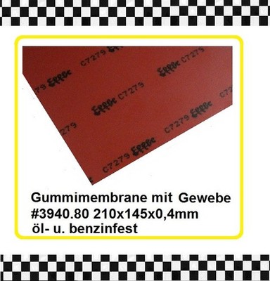 Gewebegummi-Membrane 0,4mm DIN A5, öl- und benzinfest, EFFBE C7279,Membran497158
