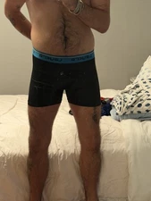 Men’s Layer8 Boxer Briefs Underwear Gym Wear Gym Gear - Black Large 