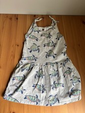 Tea Collection Girls 5 Tie Shoulder Dress Soft Jersey Cotton Summer Sea Turtles