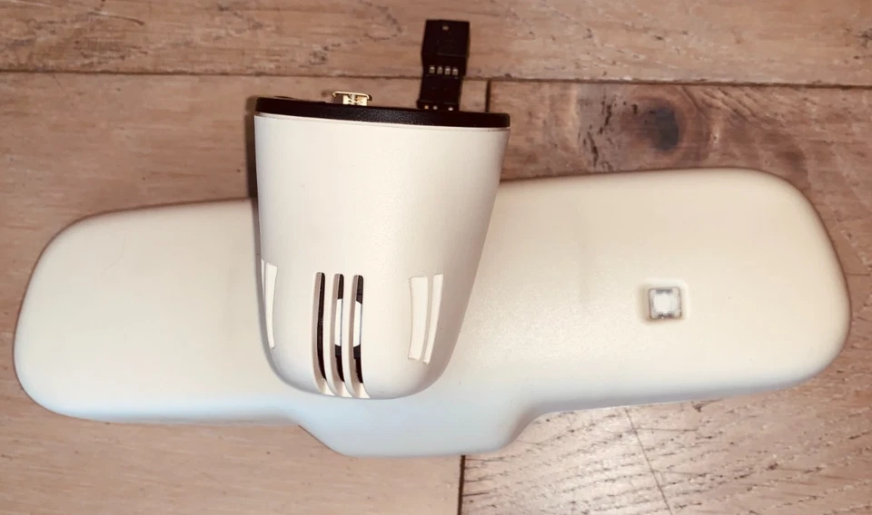 OEM 2009-2012 AUDI Q5 Q7 QAUTO DIM Rear View Mirror With Compass - Beige - 7 Pin - Image 3 of 3