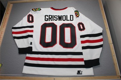 90s Clark Griswold Chicago Blackhawks Jersey NHL L VACATION Starter Chevy Chase