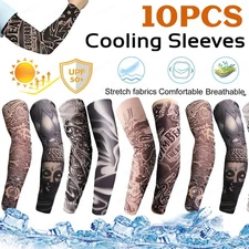10PCS Cooling Arm Sleeves Cover UV Sun Protection Outdoor Sport Summer Men Women