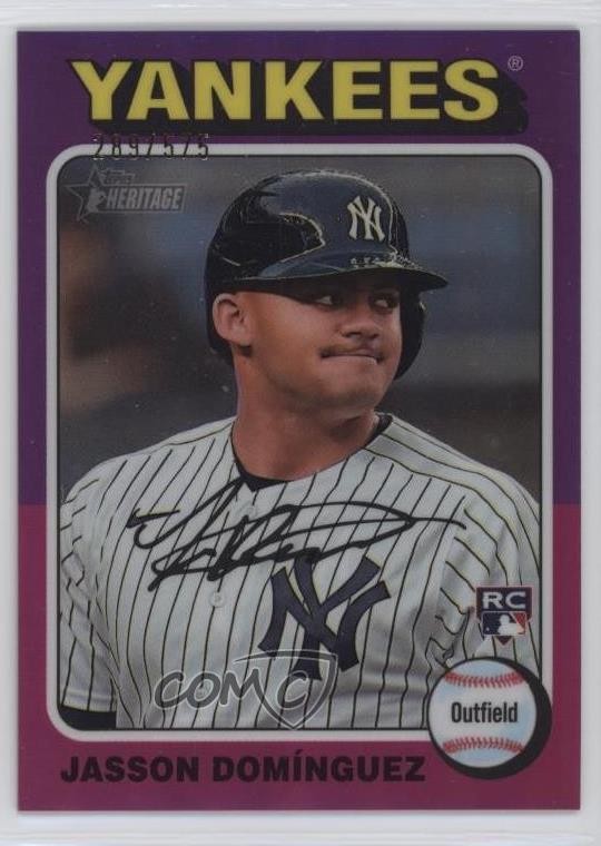 2024 Topps Heritage Chrome Refractor /575 Jasson Dominguez Domínguez #399 0ux3