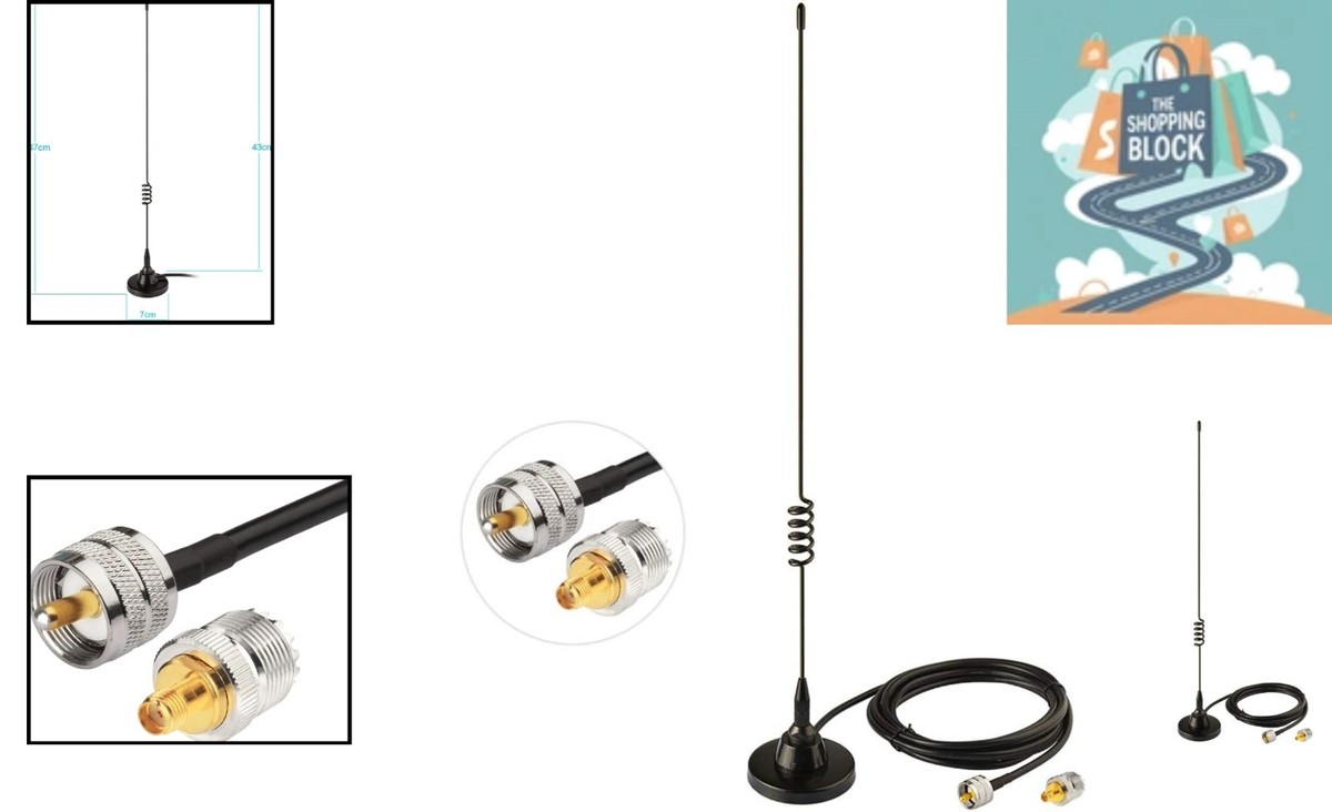 Dual Band VHF/UHF Car Antenna with Magnetic Base, 16.9-inch | eBay