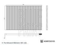 Blue Print Innenraumfilter Pollenfilter Filter Innenraumluft Motorraum Unten