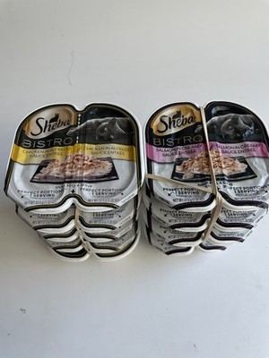 10ct - Sheba Bistro Wet Cat Food Variety Pack 20 Servings Chicken Alfredo Salmon