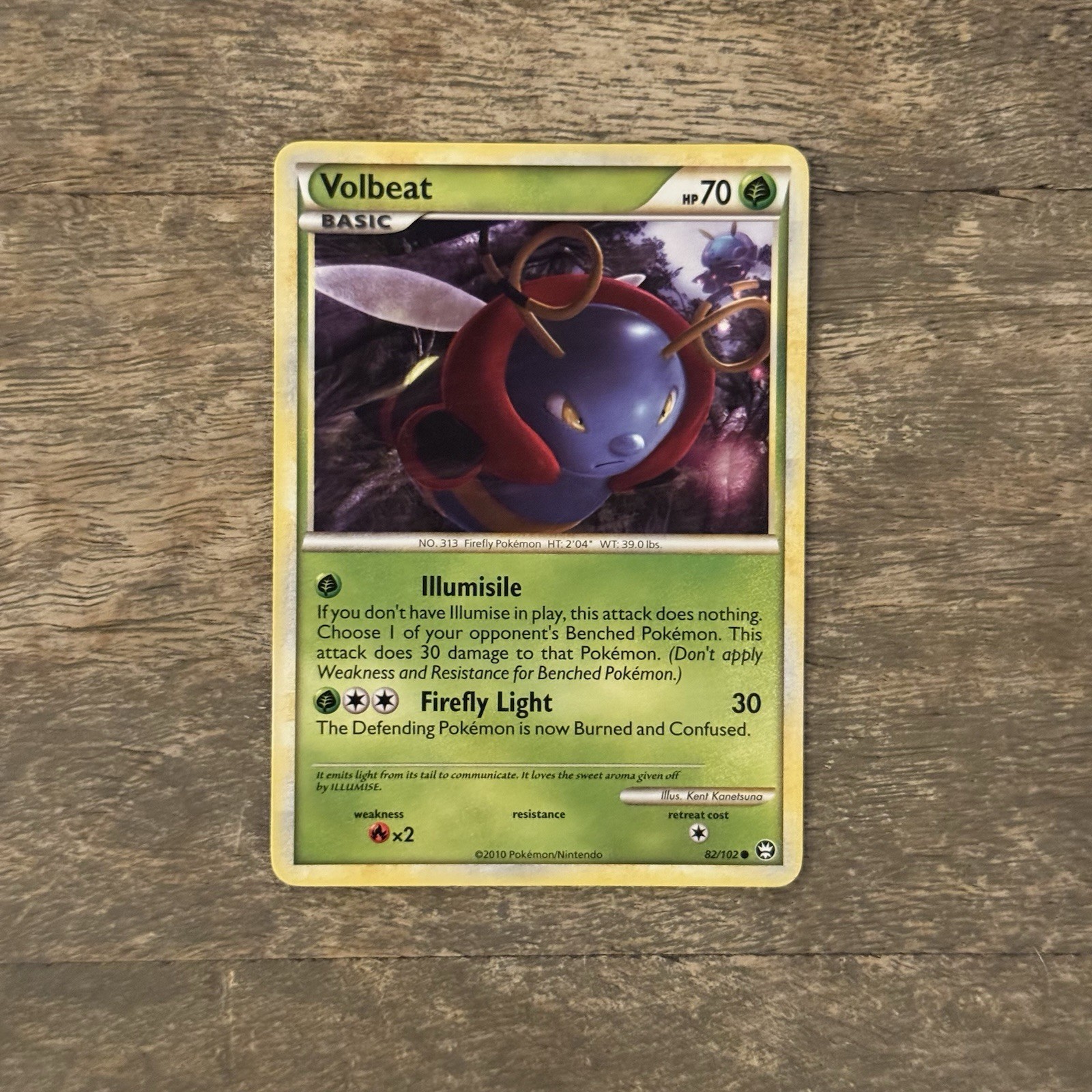 Volbeat 82/102 NM HGSS Triumphant 2010 Pokemon Card TCG