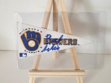 Bud Selig Former Owner Autographed Auto MLB Milwaukee Brewers Mini Pennant