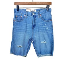 Levi s NWT12 Boy's 511 Slim Medium Wash Denim Distressed Cut Off Jean Shorts