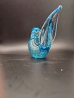 Vtg MURANO Formia Glass Bird 6” Art Sculpture Blue Italy — photo 3