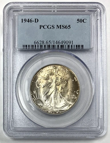 1946 D Walking Liberty Half Dollar PCGS MS65