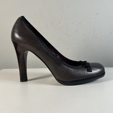 Marc by Marc Jacobs Green Black Bow High Heel Leather Pumps Women's Sz 39