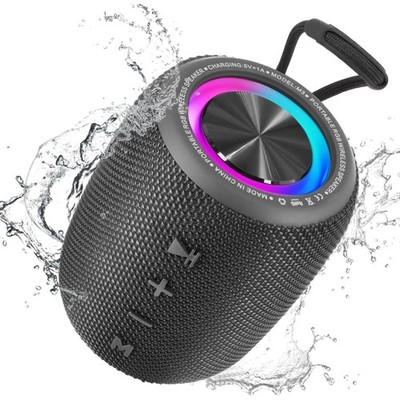 Bluetooth Lautsprecher tragbar 20W  Stereo LED Lichtshow FM