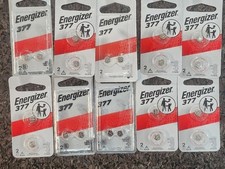 Energizer 377 Silver Oxide Coin Batteries, Button Cell 1.5v Alkaline, 18 Count