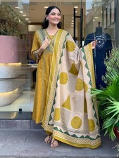 Indian Bollywood Ethnic Kurta Pant Dupatta Set Women Designer Ethnic Kurti Set