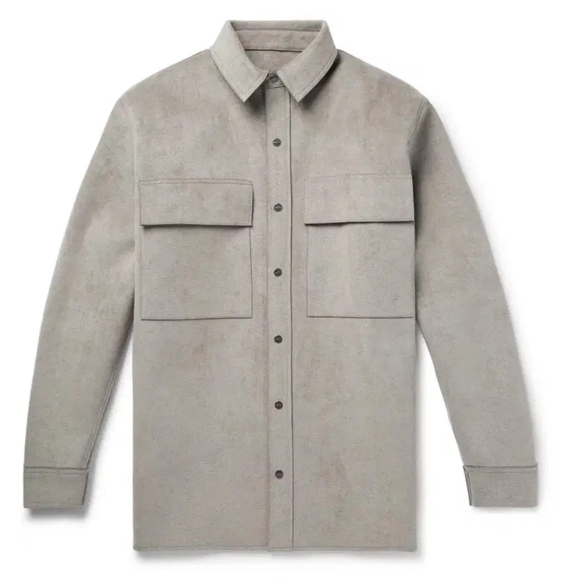 Fear of God 6th Season Oversized Fur Suede Shirt Jacket Gray thumbnail 4