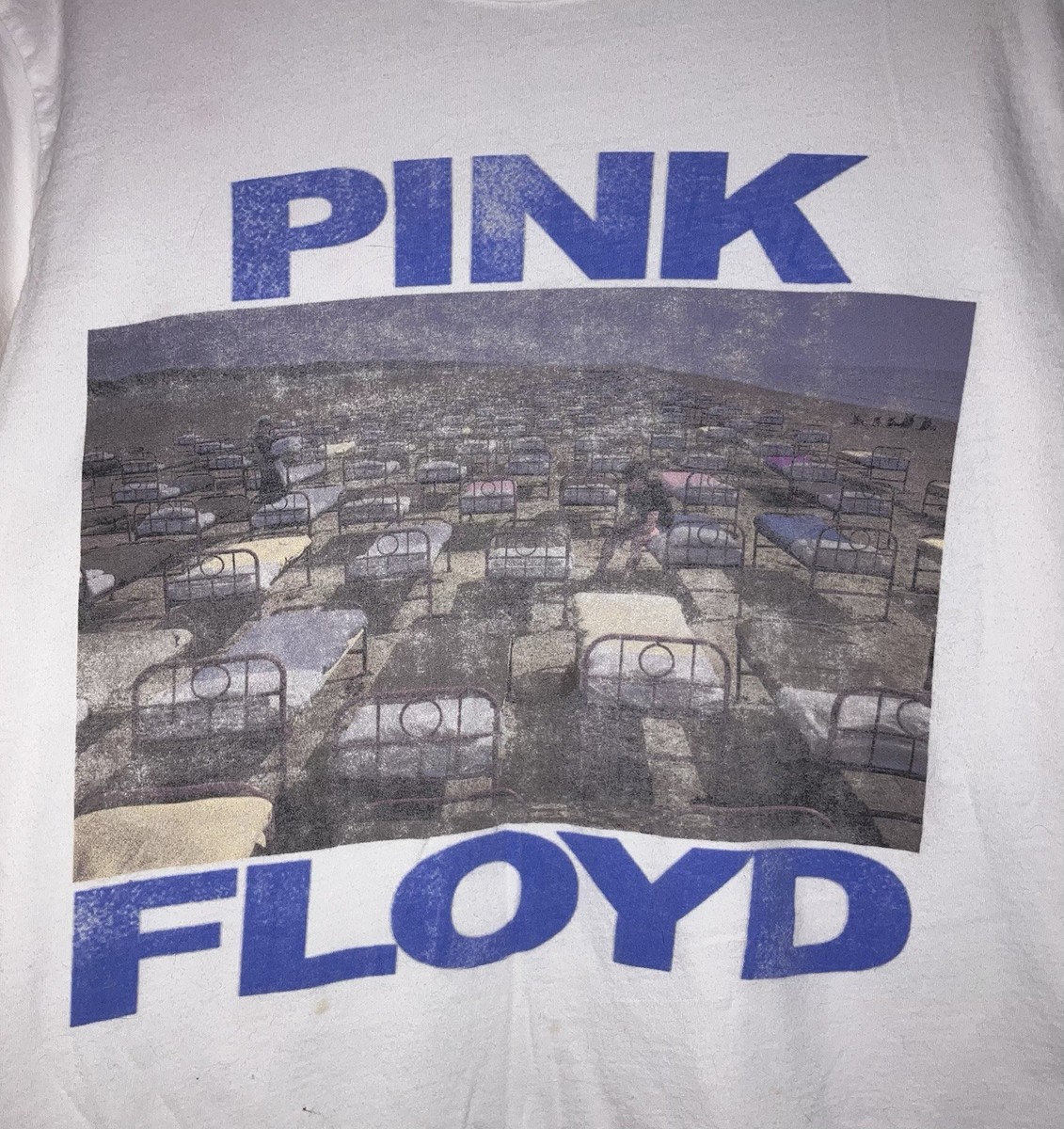 vtg PINK FLOYD World Tour 87 Medium White T-Shirt 2-Sided not 1988