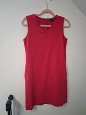 Lands' End Size 4 Sleeveless Stretch Sheath Dress Pink Pocket Career Work Barbie
