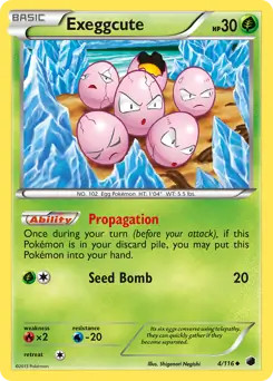 Exeggcute - 4/116 - Pokemon Plasma Freeze Uncommon NM