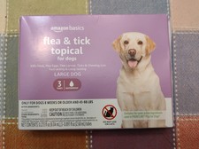 Amazon Basics Flea and Tick Topical Treatment for Large Dogs 45-88lbs - 3 Count