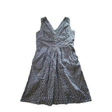 Corey P Womens Blue White Polkadot Sleeveless Sheath Mini Dress Plus Sz 14 Boho