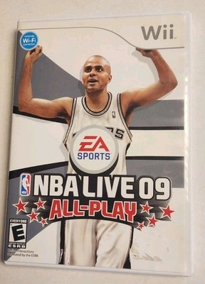 NBA Live 09 All-Play Nintendo Wii 2008 Video Game Tony Parker Cover