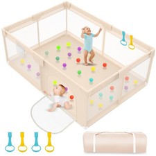 Playpen for Babies and Toddlers 71x59inch - Extra Large Baby Gate Play Pen wi...
