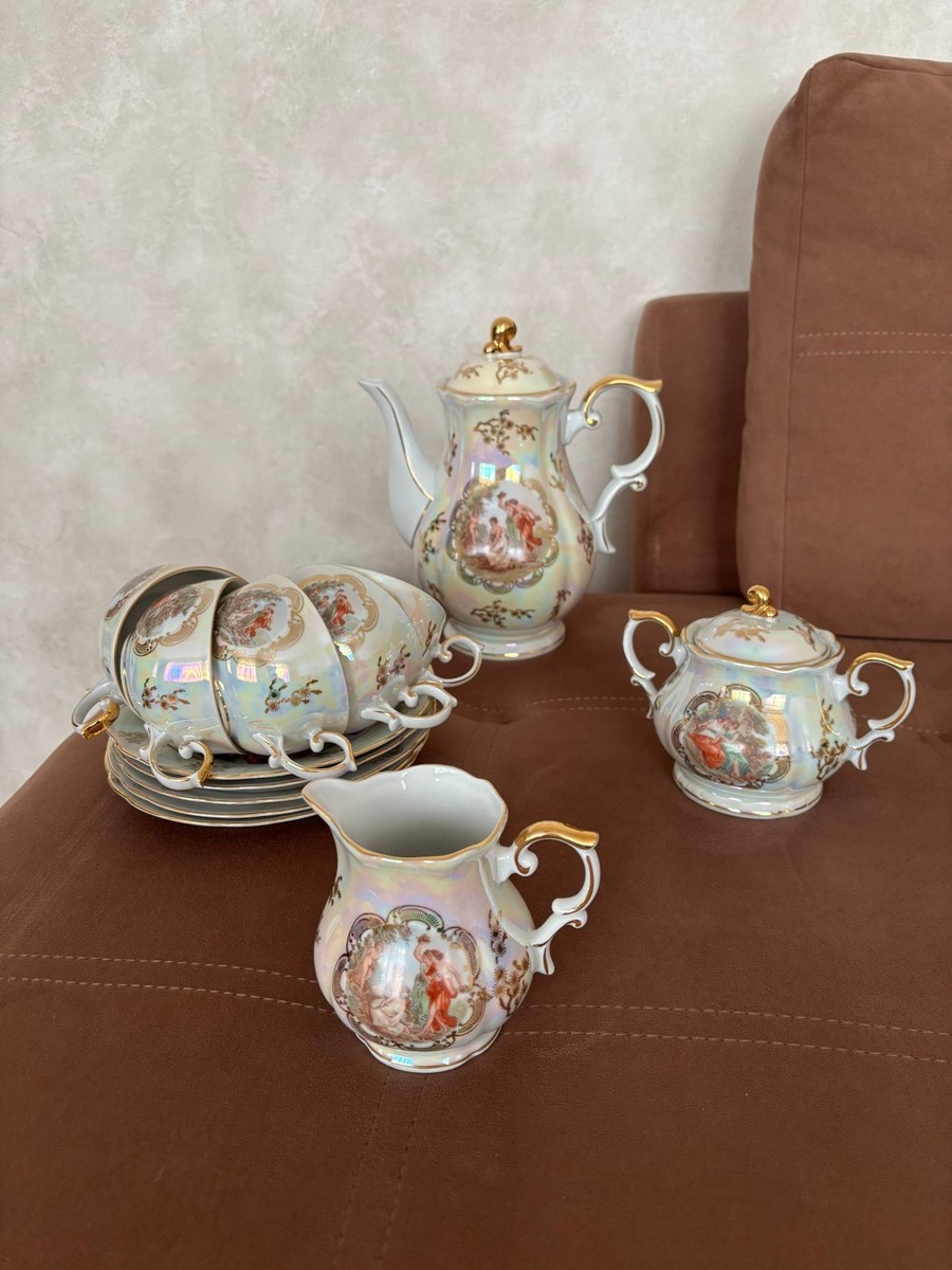 Vintage tea set Madonna OSCAR KAHLA Porcelain Germany mother-of