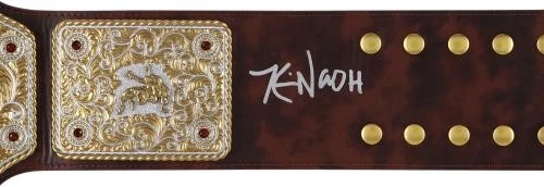 Подписанный Кевином Нэшем пояс WWE Big Gold World Heavyweight Championship копия титула - Изображение 2 из 2