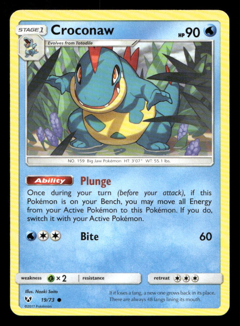 Croconaw 19/73 Shining Legends NM/M Pokemon