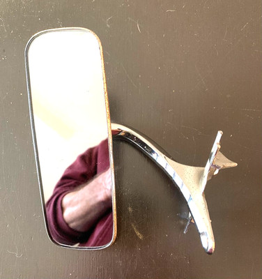 1955, 1956, 1957 CHEVROLET BEL-AIR, NOMAD REAR VIEW MIRROR & CHROME BRACKET (101