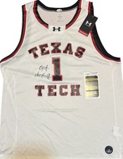 Texas Tech Red Raiders Grant McCasland Signed Basketball Jersey JSA Certified