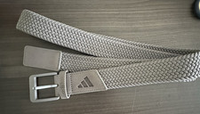 Adidas Mens Braided Stretch Belt Gray Adjustable Casual Sport
