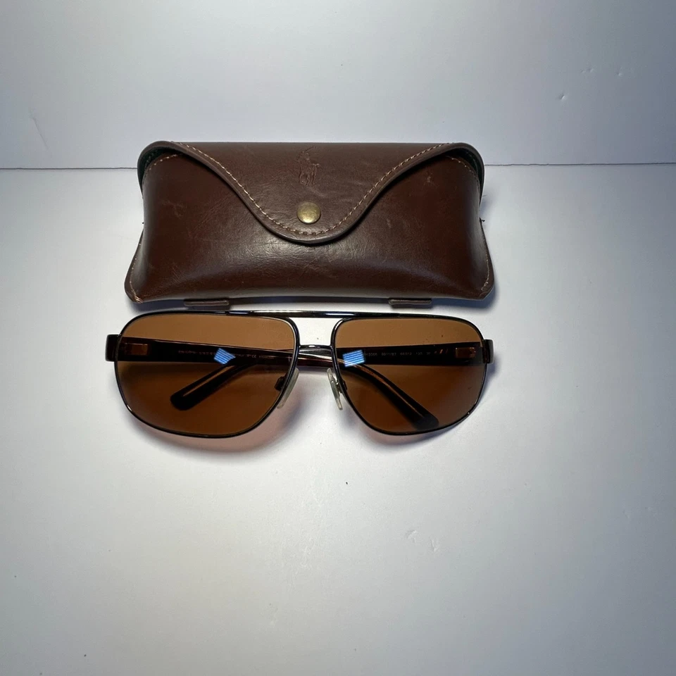 Gafas de sol Ralph Lauren Aviator 3066 monturas rojas hechas en Italia y estuche vintage Foto 2 de 4