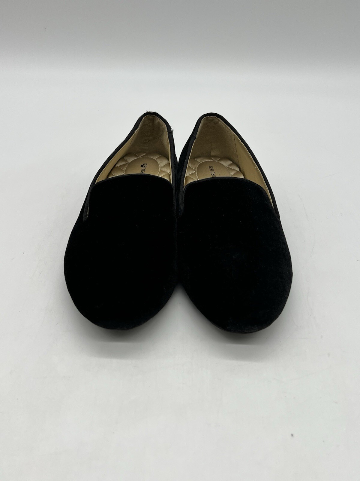 Birdies The Starling Women's Size 7 Black Velvet Slippers Loafers Shoes.