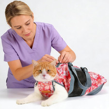 Cat Nail Clipping Cleaning Grooming Restraint Bag No Scratching Biting for Bathi