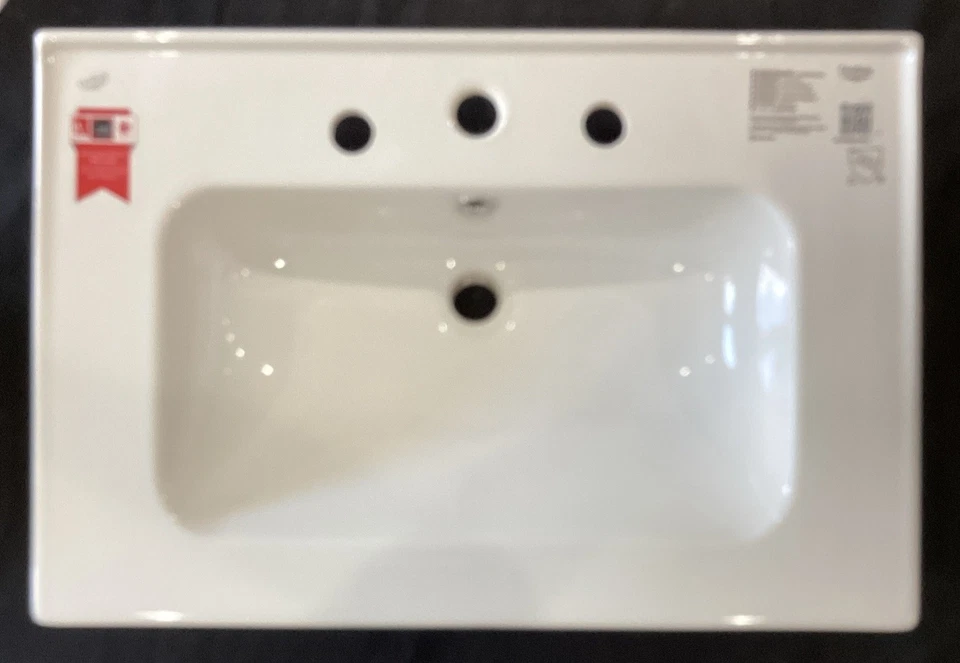 "Fregadero de baño CeraStyle Nameeks plegable/montaje en pared blanco 27-5/8"" VB041K52U003Y01" Foto 4 de 4
