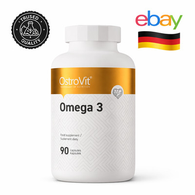OstroVit Omega 3 90 Kapseln Fischoel 1000mg EPA DHA Herz Gehirn Sicht Premium EU