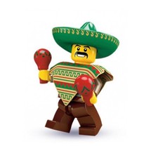 LEGO 8684 Minifiguren Serie 2 -Mexikaner Mariachi Band Salsa Rassel TOP ZUSTAND