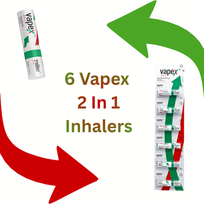 vapen inhaler price 6 pieces of Vapex Nasal Inhaler Menthol Relief Congestion Dizziness Cold
