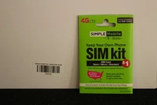 Simple Mobile Bring Your Own Phone Prepaid SIM Kit | 3-in-1 CDMA Sim Card