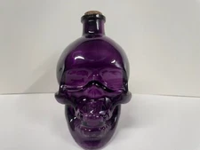 Glass Skull Bottle Crystal Gothic Apothecary Jar Wine Whiskey Vodka Decanter