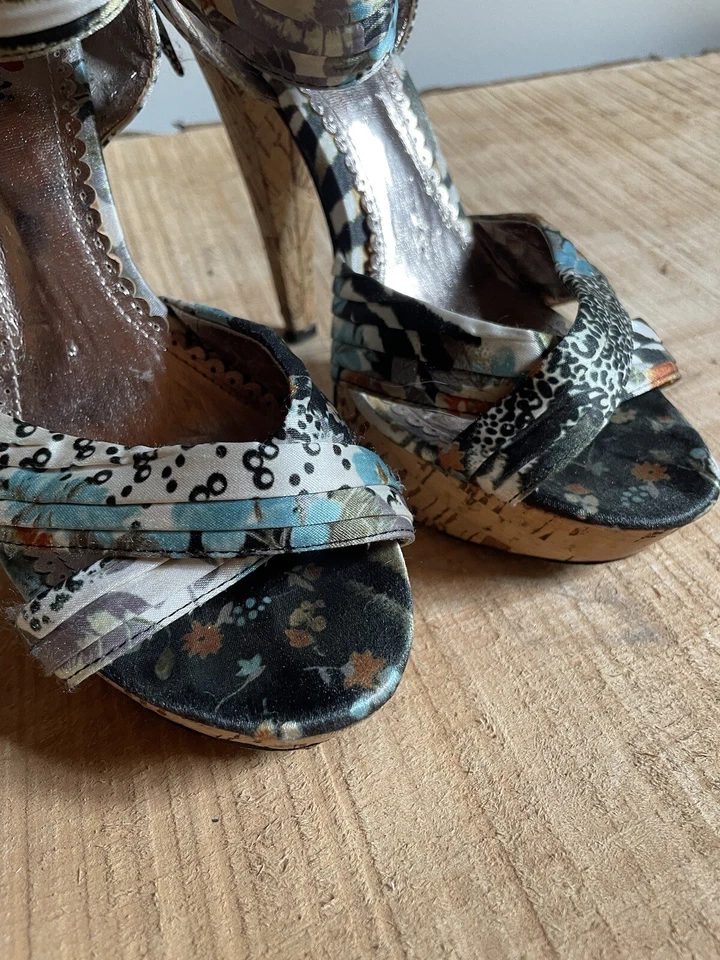 Tacones Luichiny Floral Satén Pajarita Mujer Talla 6 Foto 2 de 4